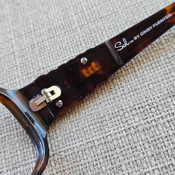 SOL by Daisy Fuentes Women Eyeglasses Frame Brown Tortoise Glasses 106P 55[]16 - Picture 10 of 13